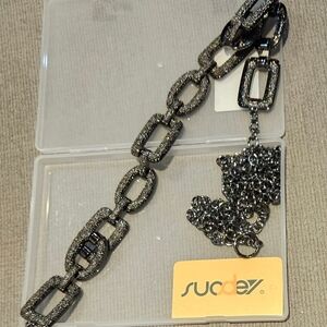 Glittering Black Fashion Belt